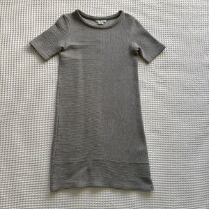 Boden Women’s Gray Ottoman Dress – Ribbed Short-Sleeve Knit Shift - Size 4R